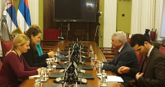 16 December 2019 The Head of the PFG with Algeria Maja Macuzic Puzic in meeting with the Ambassador of the People’s Democratic Republic of Algeria to Serbia H.E. Abdelhamid Chebchoub